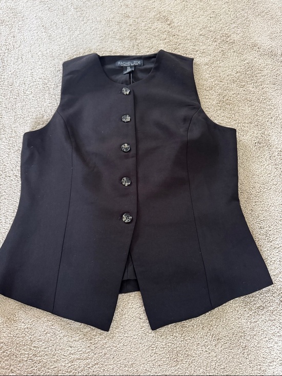 Rachel Zoe Tops - Rachel Zoe Black Sleeveless Tailored Button Vest